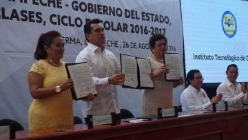 Firma de convenio para el ordenamiento pesquero entre Secretaría de Pesca y Tecnológico de Campeche
