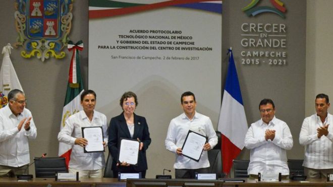 Suscribe TecNM acuerdo con Gobiernos de Francia y Campeche para crear Centro de Investigación para Desarrollo de Ciudades Sustentables