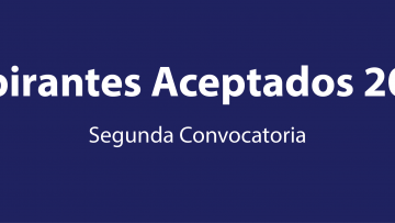 ASPIRANTES ACEPTADOS 2019. Segunda Convocatoria