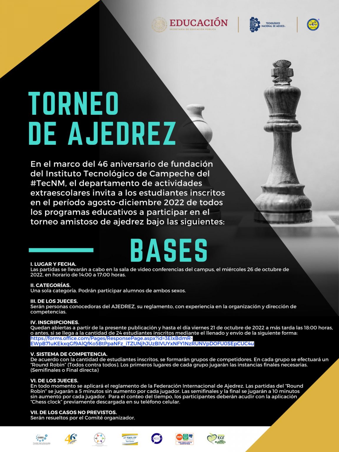 CONVOCATORIA INTERNA DE AJEDREZ