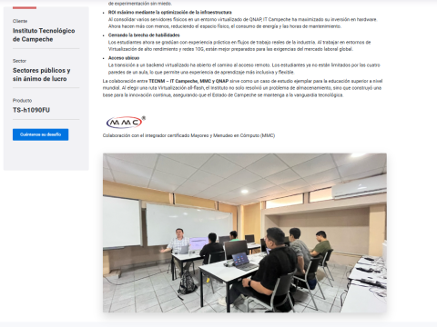 SE IMPLEMENTA CENTRO DE VIRTUALIZACIÓN CON TECNOLOGÍA ALL-FLASH DE QNAP